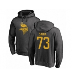 Football Minnesota Vikings #73 Dru Samia Ash One Color Pullover Hoodie