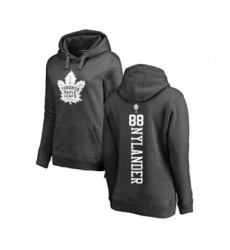 Hockey Women's Toronto Maple Leafs #88 William Nylander Charcoal One Color Backer Pullover Hoodie