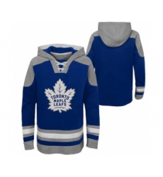 Men's Toronto Maple Leafs Blank Blue Ageless Must-Have Lace-Up Pullover Hockey Hoodie
