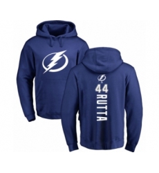 Hockey Tampa Bay Lightning #44 Jan Rutta Royal Blue Backer Pullover Hoodie