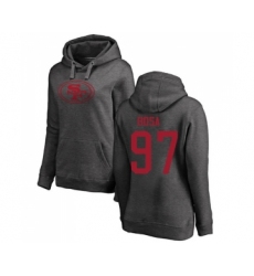 Football Women's San Francisco 49ers #97 Nick Bosa Ash One Color Pullover Hoodie
