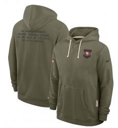 Men's San Francisco 49ers Olive 2025 Salute to Service Pullover Hoodie