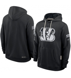 Men's Cincinnati Bengals Black 2026 Salute to Service Sideline Dri-FIT Pullover Hoodie