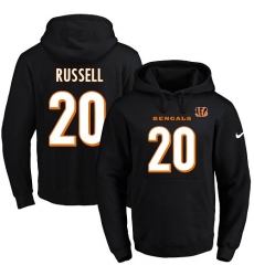 NFL Men's Nike Cincinnati Bengals #20 KeiVarae Russell Black Name & Number Pullover Hoodie