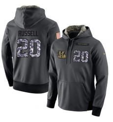 NFL Men's Nike Cincinnati Bengals #20 KeiVarae Russell Stitched Black Anthracite Salute to Service Player Performance Hoodie