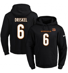 NFL Men's Nike Cincinnati Bengals #6 Jeff Driskel Black Name & Number Pullover Hoodie