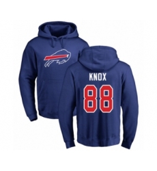 Football Buffalo Bills #88 Dawson Knox Royal Blue Name & Number Logo Pullover Hoodie