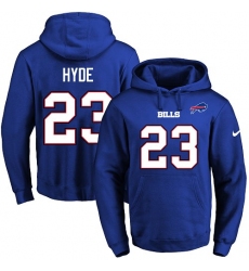 NFL Men's Nike Buffalo Bills #23 Micah Hyde Royal Blue Name & Number Pullover Hoodie