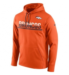 NFL Men's Denver Broncos Nike Sideline Circuit Orange Pullover Hoodie