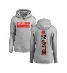 Football Women's Cleveland Browns #52 Ray-Ray Armstrong Ash Backer Pullover Hoodie