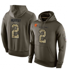 NFL Nike Cleveland Browns #2 Patrick Murray Green Salute To Service Men's Pullover Hoodie