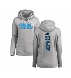 Football Women's Carolina Panthers #93 Gerald McCoy Ash Backer Pullover Hoodie