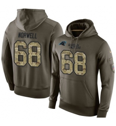 NFL Nike Carolina Panthers #68 Andrew Norwell Green Salute To Service Men's Pullover Hoodie