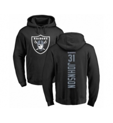 Football Oakland Raiders #31 Isaiah Johnson Black Backer Pullover Hoodie