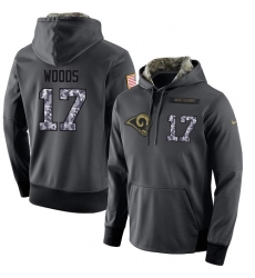 NFL Men's Nike Los Angeles Rams #17 Robert Woods Stitched Black Anthracite Salute to Service Player Performance Hoodie