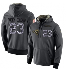 NFL Men's Nike Los Angeles Rams #23 Nickell Robey-Coleman Stitched Black Anthracite Salute to Service Player Performance Hoodie