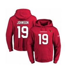 Football Men's Arizona Cardinals #19 KeeSean Johnson Red Name & Number Pullover Hoodie