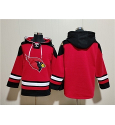 Men's Arizona Cardinals Blank Red Ageless Must-Have Lace-Up Pullover Hoodie