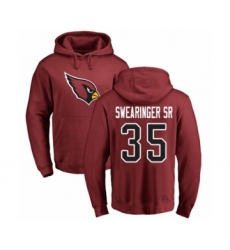 NFL Nike Arizona Cardinals #35 D.J. Swearinger SR Maroon Name & Number Logo Pullover Hoodie