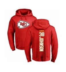Football Kansas City Chiefs #38 Dontae Johnson Red Backer Pullover Hoodie