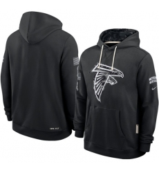 Men's Atlanta Falcons Black 2026 Salute to Service Sideline Dri-FIT Pullover Hoodie