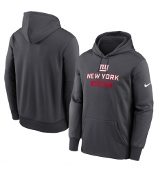 Men's New York Giants Anthracite Toss Sweep Performance Pullover Hoodie