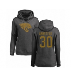 Football Women's Jacksonville Jaguars #30 Ryquell Armstead Ash One Color Pullover Hoodie