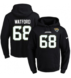 NFL Men's Nike Jacksonville Jaguars #68 Earl Watford Black Name & Number Pullover Hoodie