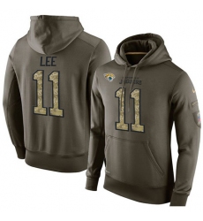 NFL Nike Jacksonville Jaguars #11 Marqise Lee Green Salute To Service Men's Pullover Hoodie