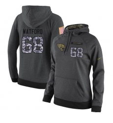 NFL Women's Nike Jacksonville Jaguars #68 Earl Watford Stitched Black Anthracite Salute to Service Player Performance Hoodie