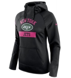 NFL New York Jets Nike Women's Breast Cancer Awareness Circuit Performance Pullover Hoodie - Black