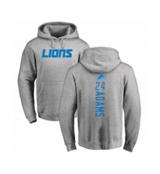 Football Detroit Lions #24 Andrew Adams Ash Backer Pullover Hoodie