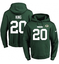 NFL Men's Nike Green Bay Packers #20 Kevin King Green Name & Number Pullover Hoodie