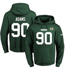 NFL Men's Nike Green Bay Packers #90 Montravius Adams Green Name & Number Pullover Hoodie
