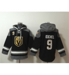 Men's Vegas Golden Knights #9 Jack Eichel Black Ageless Must-Have Lace-Up Pullover Hoodie