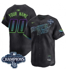 Men's Tampa Bay Rays ACTIVE PLAYER Custom Charcoal 2026 AL East Champions Patch City Connect Limited Stitched Baseball Jersey