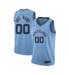Youth Memphis Grizzlies Customized Swingman Blue Finished Basketball Jersey Statement Edition