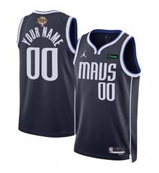 Men's Dallas Mavericks Active Player Custom Navy 2024 Finals Statement Edition Stitched Basketball Jersey