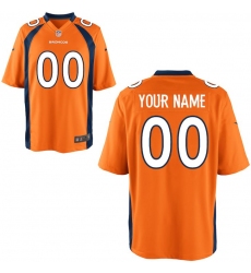 Youth Denver Broncos Nike Orange Custom Game Jersey