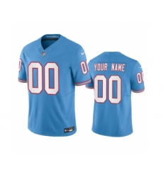Men's Nike Tennessee Titans Active Player Custom Light Blue 2023 F.U.S.E. Vapor Limited Throwback Stitched Football Jersey