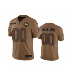 Men's Nike Kansas City Chiefs Active Player Custom 2023 Brown Salute To Service Limited Football Stitched Jersey