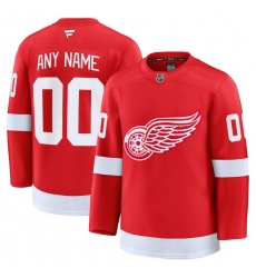 Men's Detroit Red Wings Customized Red 2024-25 Stitched Jersey