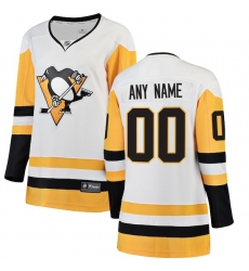 Women's Pittsburgh Penguins Fanatics Branded White Away Breakaway Custom Jersey