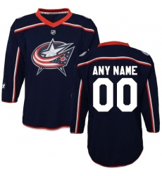  Women Columbus Blue Jackets Navy Home Replica Custom Jersey