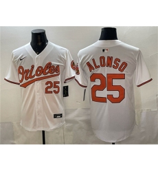 Men's Baltimore Orioles #25 Pete Alonso White 2025 Home Limited Stitched Baseball Jersey