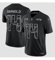 Men's Seattle Seahawks #14 Sam Darnold Black 2026 F.U.S.E. Salute to Service Limited Football Stitched Jersey