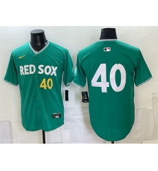 Men's Boston Red Sox #40 Willson Contreras Green 2025 City Connect Limited Stitched Baseball Jersey