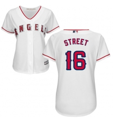 Women's Majestic Los Angeles Angels of Anaheim #16 Huston Street Authentic White Home Cool Base MLB Jersey
