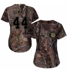 Women's Majestic Houston Astros #44 Roy Oswalt Authentic Camo Realtree Collection Flex Base MLB Jersey