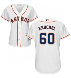 Women's Majestic Houston Astros #60 Dallas Keuchel Authentic White Home Cool Base MLB Jersey